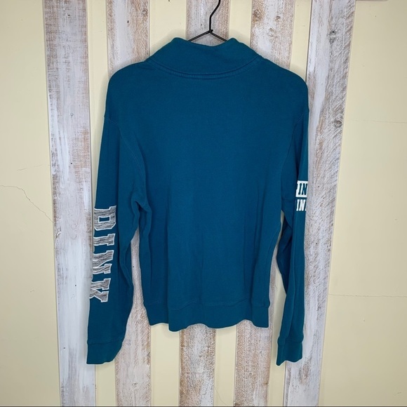 Pink Victorias Secret Teal 1/4 Zip Pullover - Picture 6 of 8